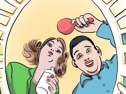 Baby bekommt viel Aufmerksamkeit