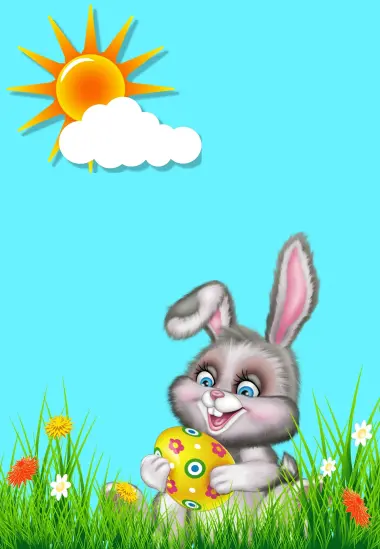 Osterhase auf einer Wiese