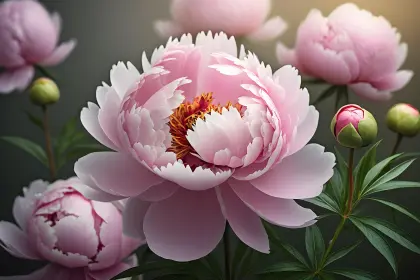 Rosa Pfingstrosen