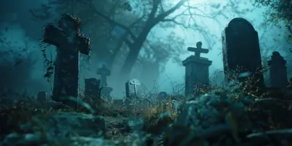 Grabsteine auf einem Friedhof