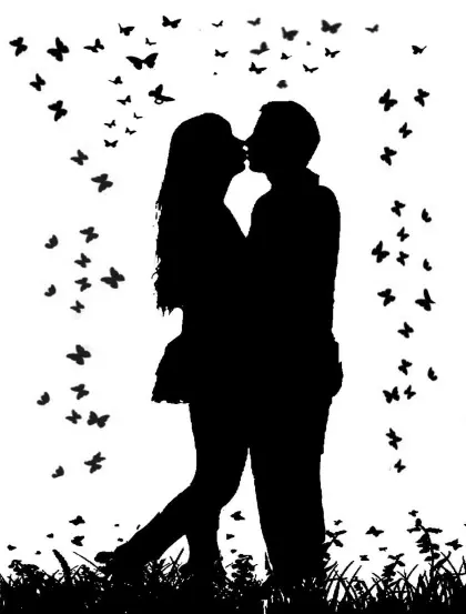 Liebespaar in trauter Zweisamkeit