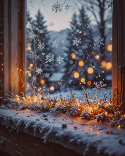 Winterliches Adventsfenster