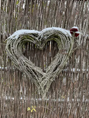 Herz an einer Einfriedung