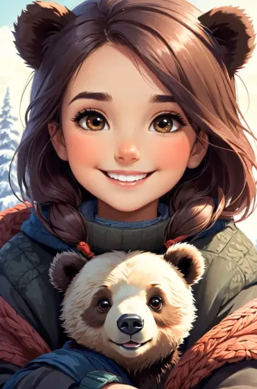 Mädchen mit Teddybär