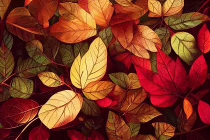 Bunte Blätter im Herbst