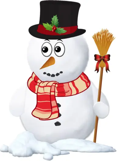 Schneemann mit Zylinder