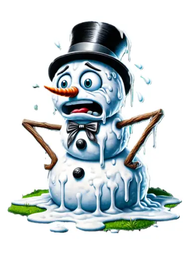 Schmelzender Schneemann