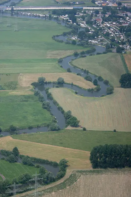 Luftbild Lippe bei Uentrop