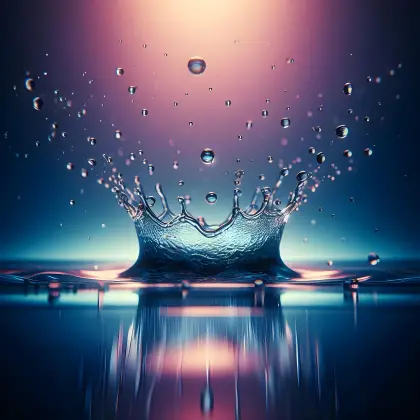Tropfen fällt ins Wasser