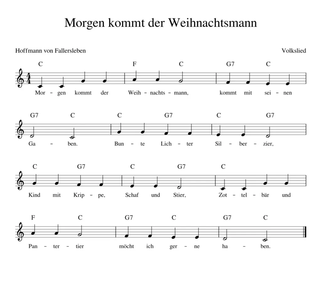 Morgen kommt der Weihnachtsmann